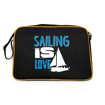 Sailing Is Love - Retro Bag - black/gold - Back