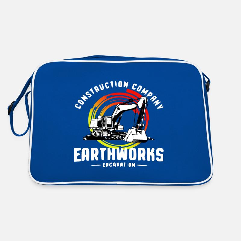 Bagger Schaufelbagger Design Retro Tasche