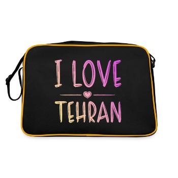 I Love Tehran - Retro Bag - black/gold - Back