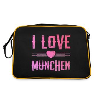 J’aime Munich - Sac Retro - noir/or - Dos