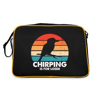 Oiseau australien et Kookaburra rieur - Sac Retro - noir/or - Dos