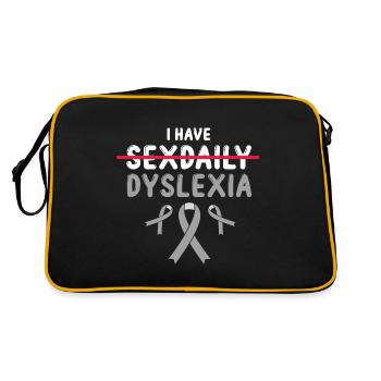 Dyslexia Interventionist for Dyslexia - Retro Bag - black/gold - Back
