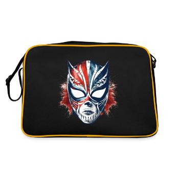 Lucha Libre Mexikanische Wrestling Maske Luchador - Retro Tasche - Schwarz/Gold - Hinten
