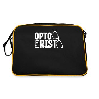 Optician Optometrist Optometrist Optometry Optics - Retro Bag - black/gold - Back