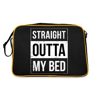 Straight Outta My Bed - Straight Out of Bed Idea - Retro Bag - black/gold - Back