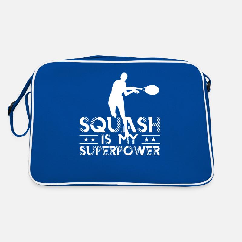 Squash Est Mon super force équipe Joueur de squash Sac Retro