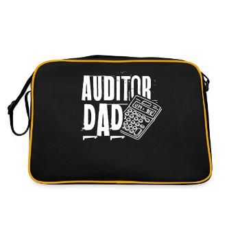 Auditeurs Papa Comptable Commissaire aux comptes - Sac Retro - noir/or - Dos