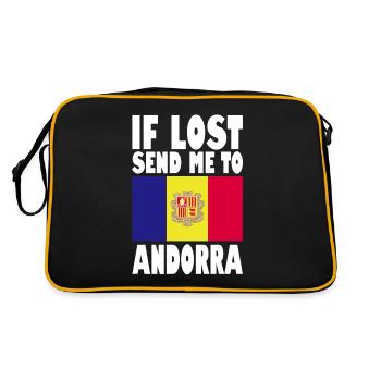 Andorra Flag Saying - Retro Bag - black/gold - Back