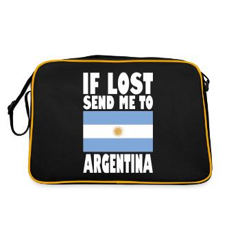Drapeau de l’Argentine - Sac Retro - noir/or - Dos