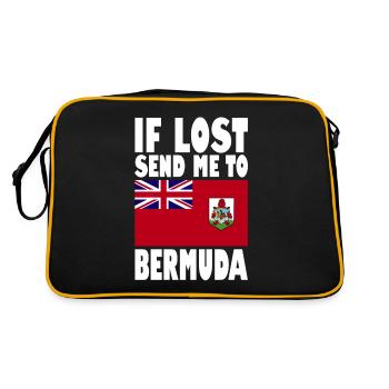 Drapeau des Bermudes - Sac Retro - noir/or - Dos