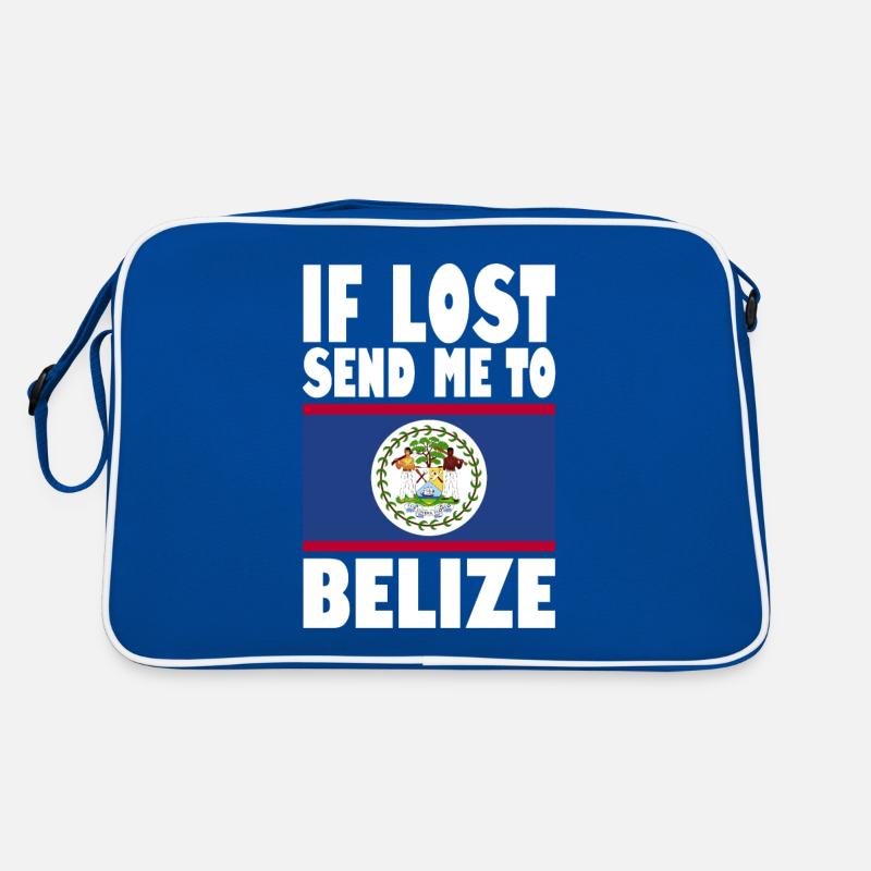 Belize Flagge Spruch Retro Tasche