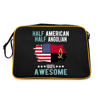 Halb Amerikaner Halb Angolier - Retro Tasche - Schwarz/Gold - Hinten