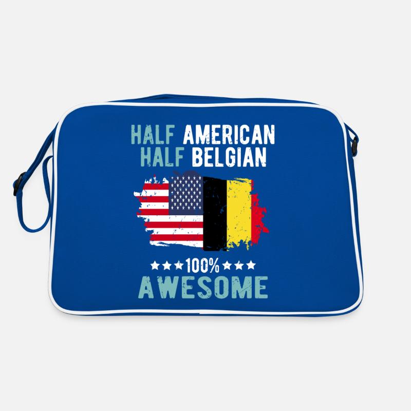 Moitié américain moitié belge Sac Retro