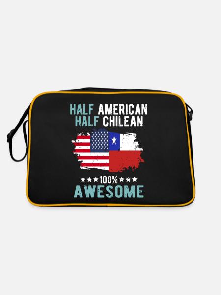 Half American Half Chilean - Retro Bag - black/gold - Back
