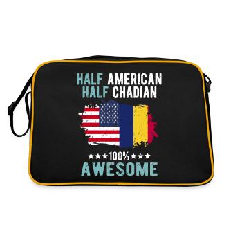 Half American Half Chadian - Retro Bag - black/gold - Back