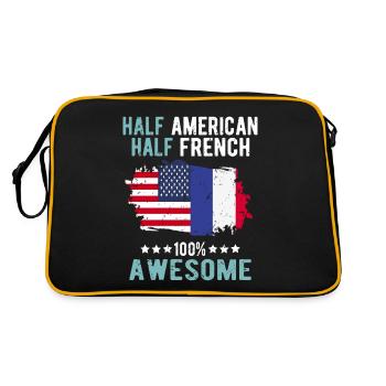 Mi-Américain, mi-Américain - Sac Retro - noir/or - Dos