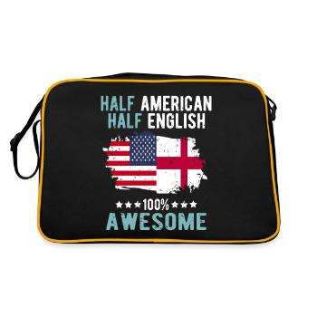 Half American Half English - Retro Bag - black/gold - Back