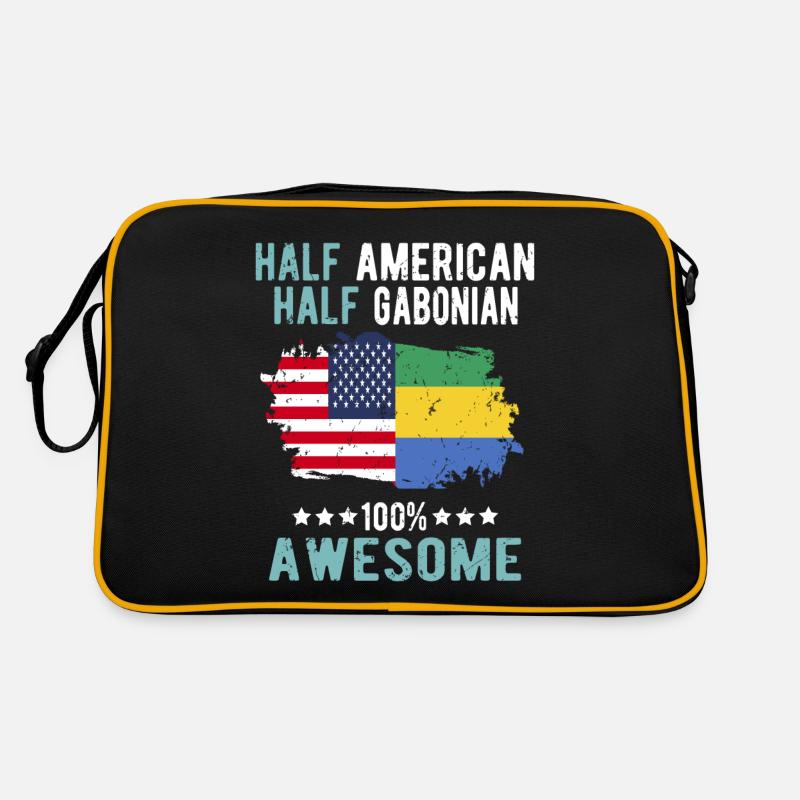 Moitié américain moitié gabonais Sac Retro