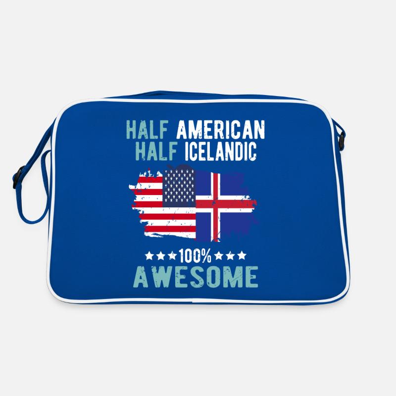 Halb Amerikaner Halb Isländer Retro Tasche