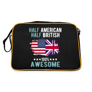 Half American Half British - Retro Bag - black/gold - Back