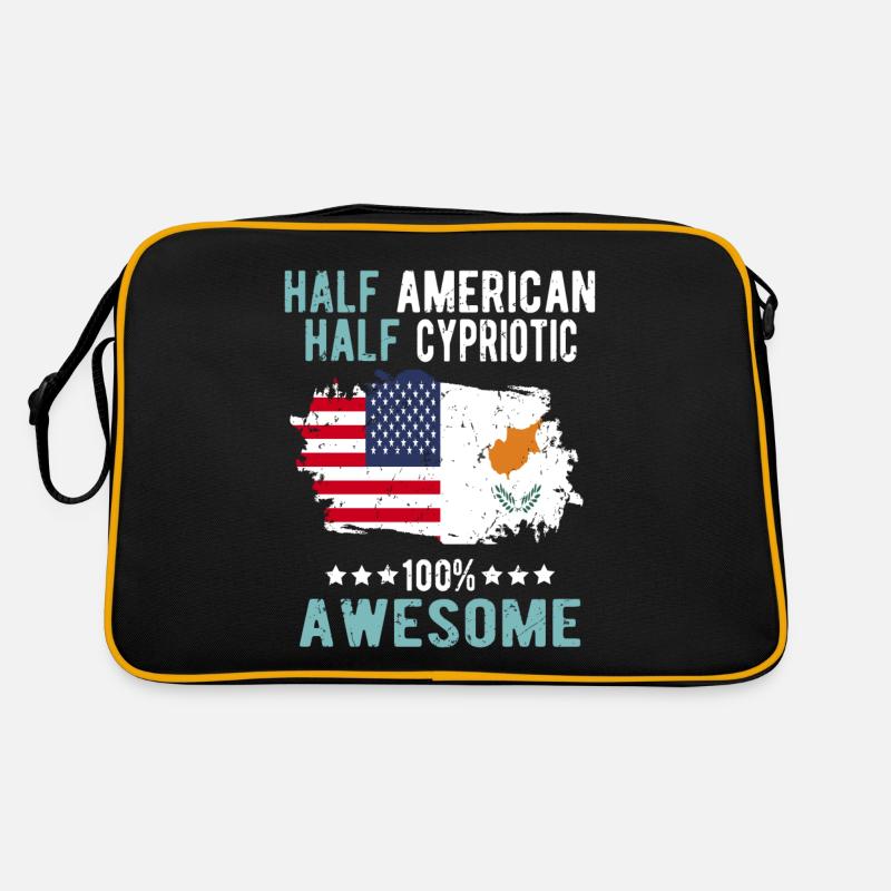 Halb Amerikaner Halb Zyprer Retro Tasche