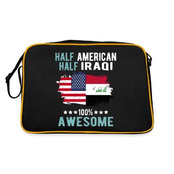 Half American Half Iraki - Retro Bag - black/gold - Back