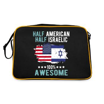 Half American Half Isreali - Retro Bag - black/gold - Back