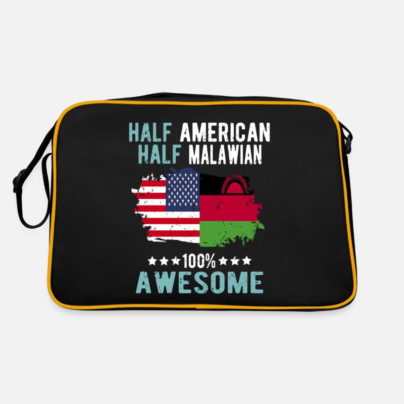 Halb Amerikaner Halb Malawi Retro Tasche