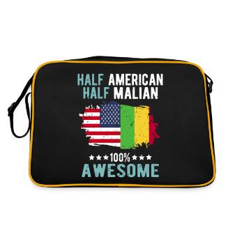 Half American Half Malian - Retro Bag - black/gold - Back