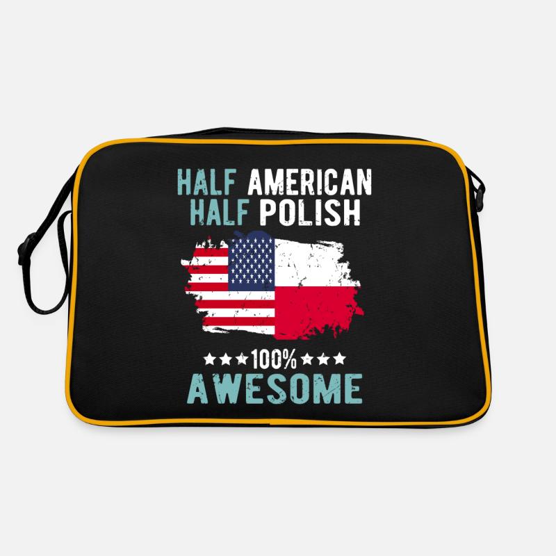 Halb Amerikaner Halb Singapurer Retro Tasche