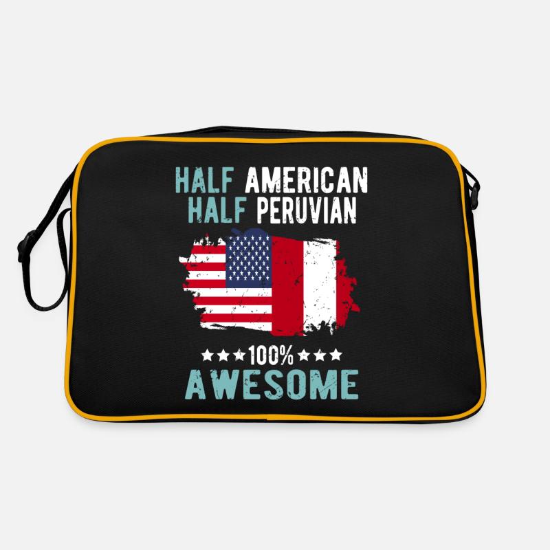 Halb Amerikaner Halb Peruaner Retro Tasche