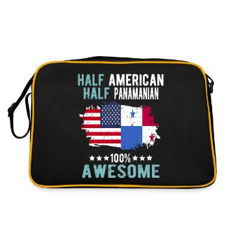 Half American Half Panamanian - Retro Bag - black/gold - Back