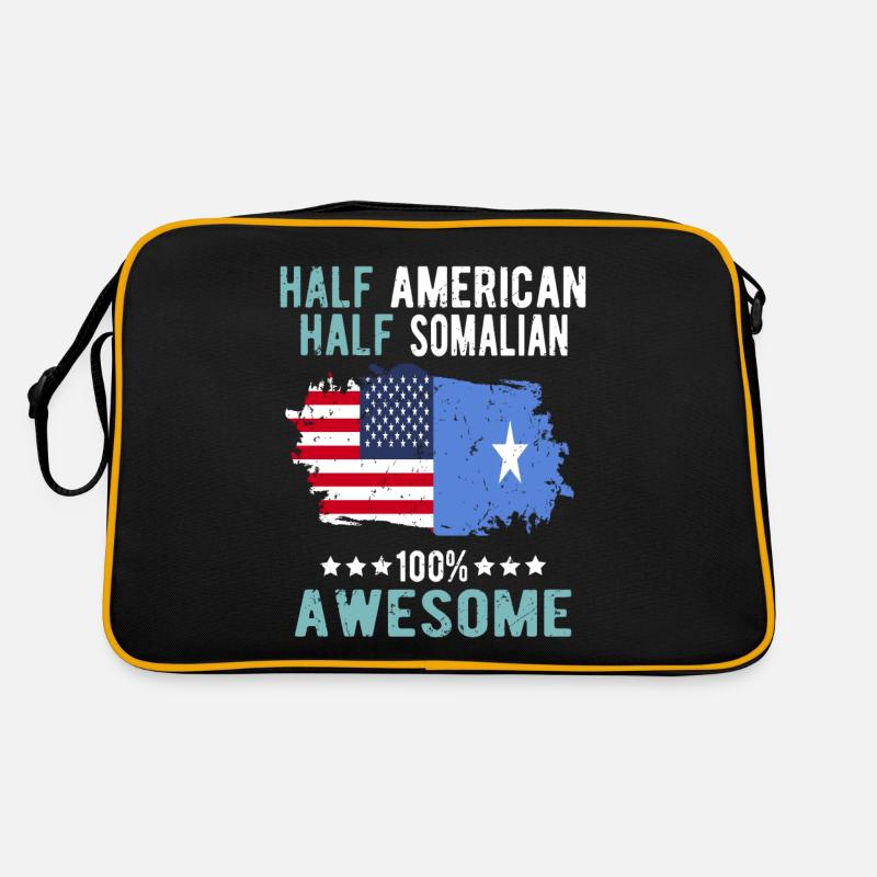 Halb Amerikaner Halb Somalier Retro Tasche