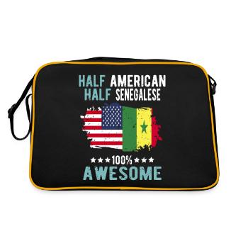 Moitié américain moitié sénégalais - Sac Retro - noir/or - Dos