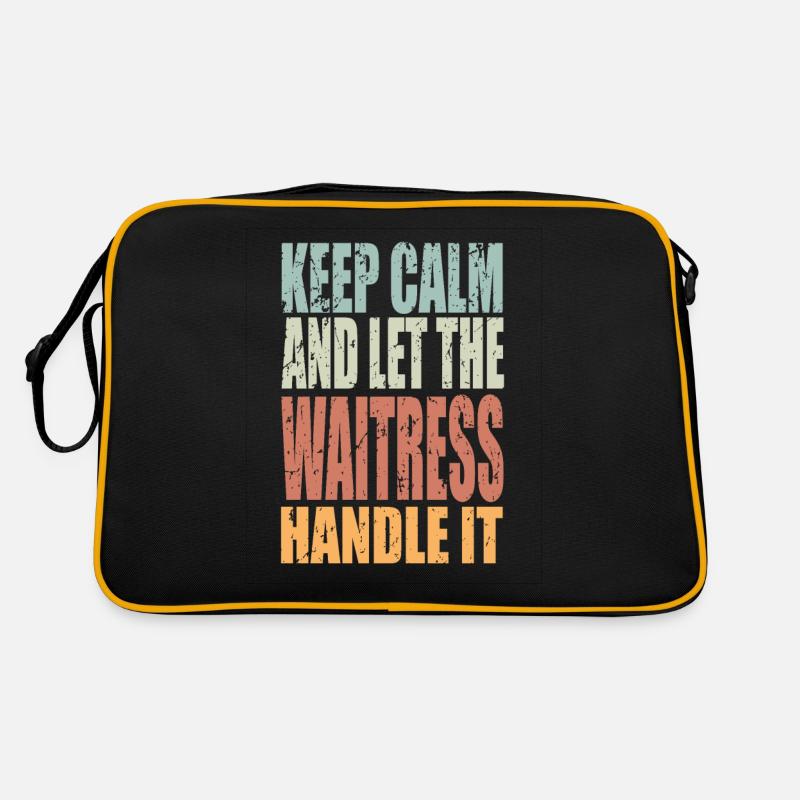 Keep Calm Service Saying Service Gift Retro Bag