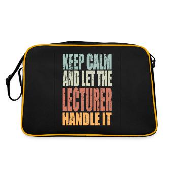 Keep Calm Editor Saying Editor Gift - Retro Bag - black/gold - Back