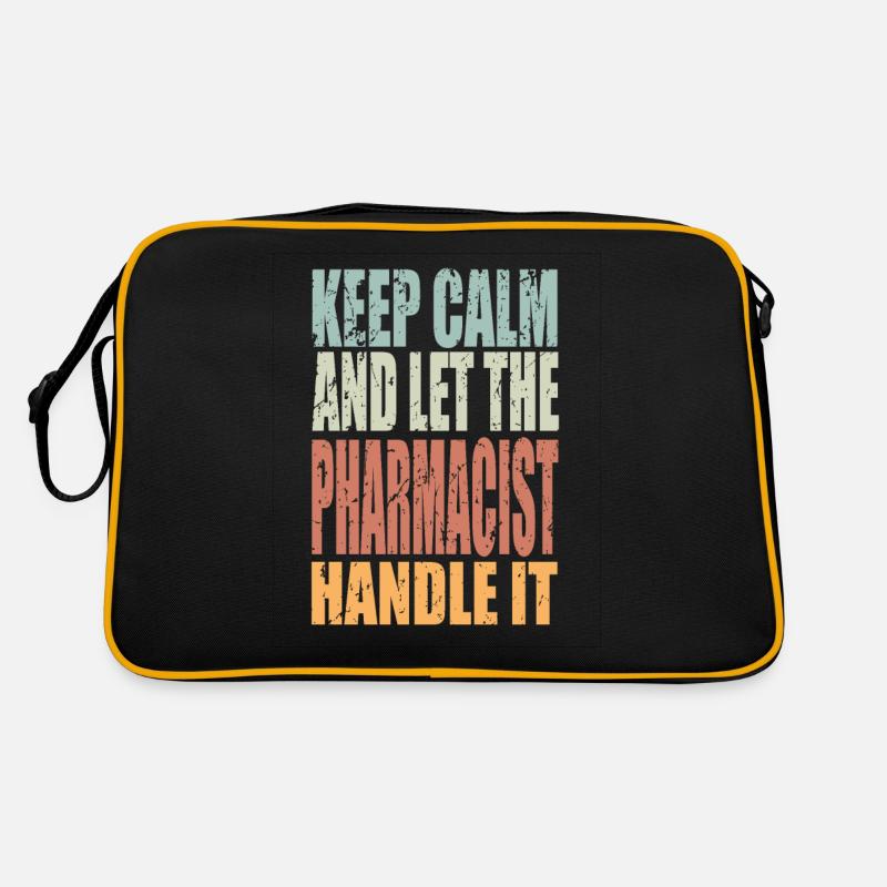 Keep Calm Pharmacist Saying Retro Bag