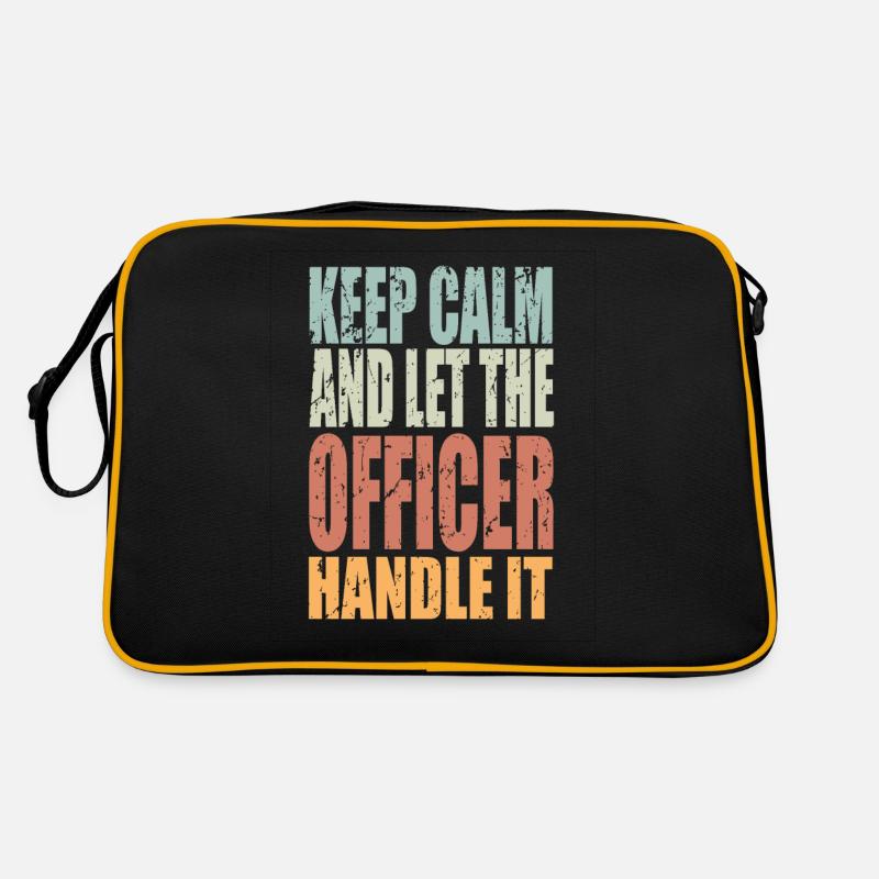 Keep Calm Offizier Spruch Offizier Geschenk Retro Tasche