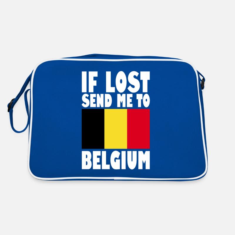 Belgien Flagge Spruch Retro Tasche