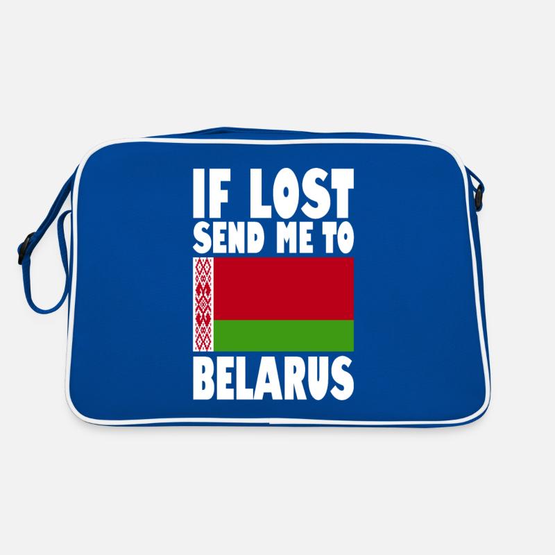 Belarus Flagge Spruch Retro Tasche