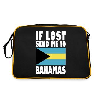 Drapeau des Bahamas - Sac Retro - noir/or - Dos