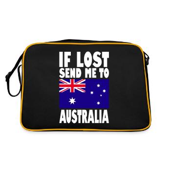 Drapeau de l’Australie - Sac Retro - noir/or - Dos