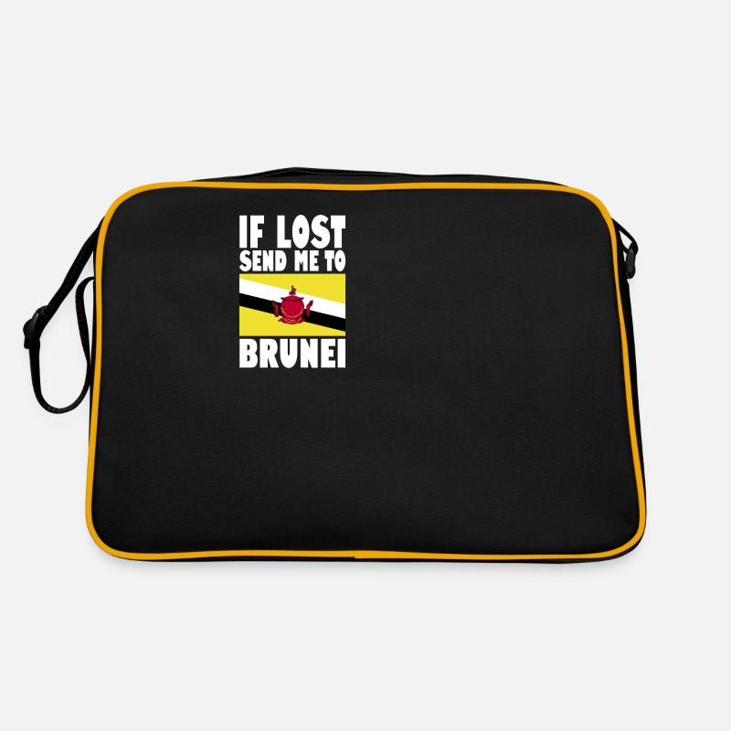 Brunei Flagge Spruch Retro Tasche