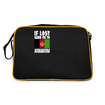 Slogan du drapeau afghan - Sac Retro - noir/or - Dos