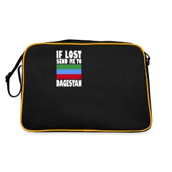 Drapeau du Daghestan - Sac Retro - noir/or - Dos