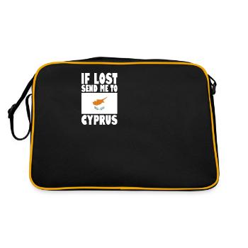 Cyprus Flag Saying - Retro Bag - black/gold - Back