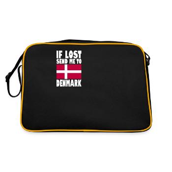 Denmark Flag Saying - Retro Bag - black/gold - Back