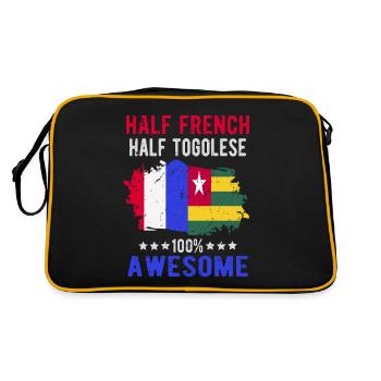 Moitié Français moitié tongolese - Sac Retro - noir/or - Dos