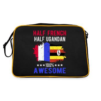 Half French Half Ugandan - Retro Bag - black/gold - Back