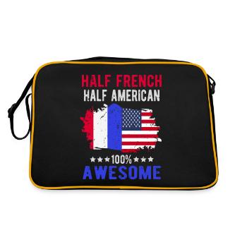 Half French Half American - Retro Bag - black/gold - Back